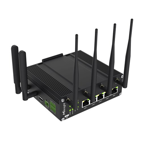 Milesight UR75 Dual Sim 5G Series Industrial Router, Dual Sim, GPS, Wi-Fi, IP30 - UR75-504AE-W2