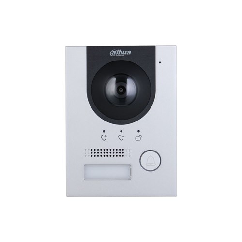 Dahua IP or 2-Wire Video 1 Button Silver Residential Intercom Door Station with 2MP Camera, IP65 and IK07 - DHI-VTO2202F-P-S3