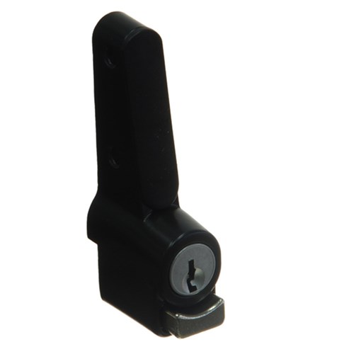 Whitco Push Lock CYL4 Profile for Sliding Windows in Black - W2201317C4