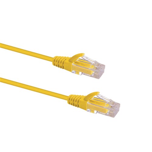 Datamaster CAT6 UTP Yellow Slim Patch Cable, 50cm - W2650SLIYEL