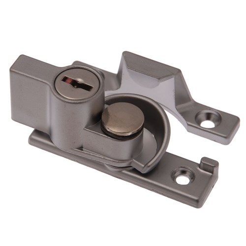 Whitco Window Sash Lock, Keyed, in Sharp Silver Kinetic Pearl Finish - W273311