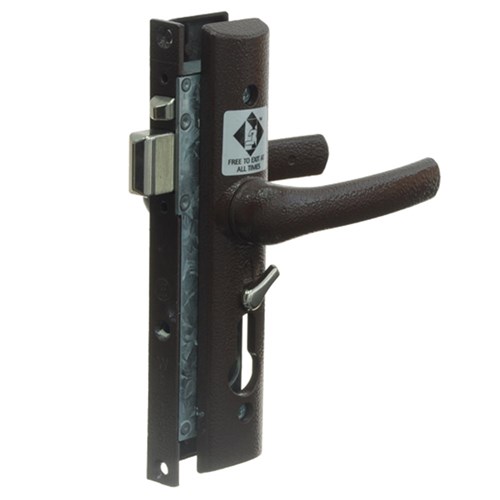Whitco Tasman Escape Hinged Security Door Lock Kit without Cylinder in Brown - W807013