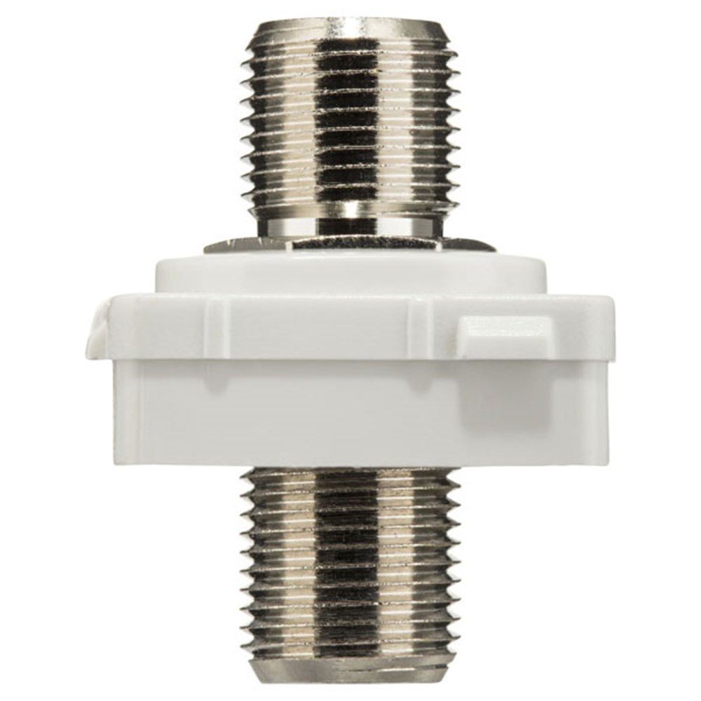 F Type To F Plug Connector X2 - For Custom Clipsal Wall Plate, RG6 Quad, UHF, Foxtel