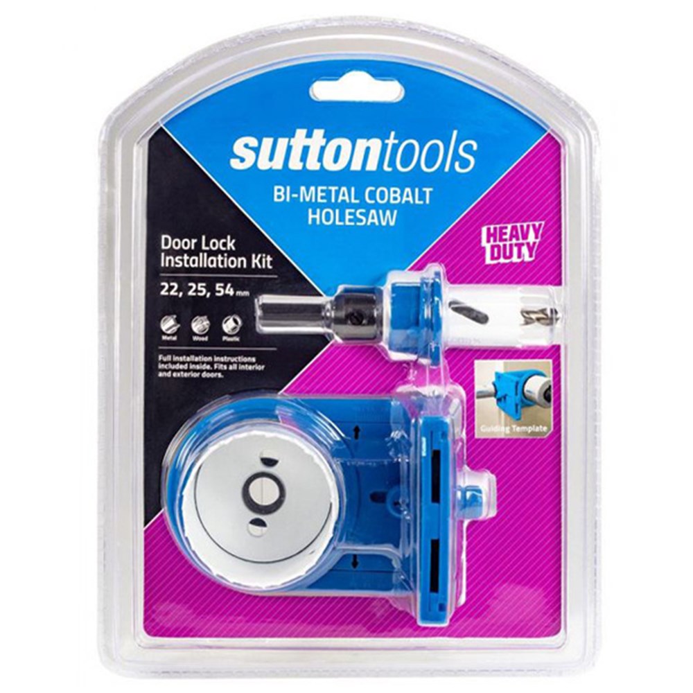SUTTON HOLESAW H125 BIMETAL COBALT DOOR LOCK INSTALLATION SET 5